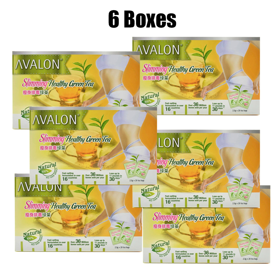 6 Boxes AVALON Slimming Healthy Green Tea 2.5gx20 tea bags