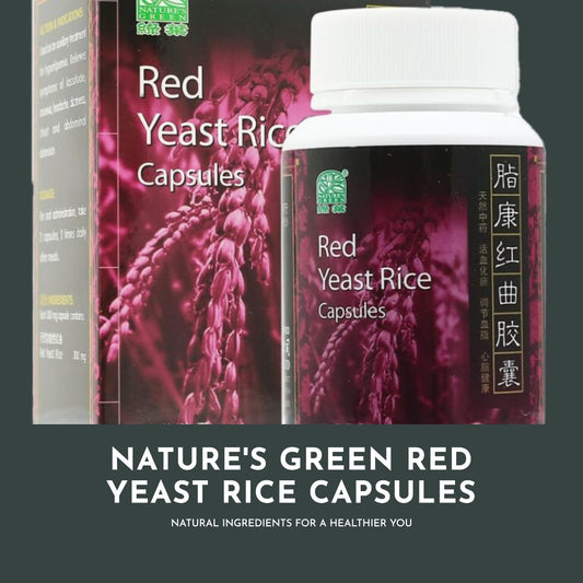 NATURE’S GREEN RED YEAST RICE CAPSULES 绿叶脂康红曲胶囊 60 CAPSULES