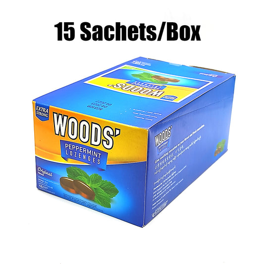 Wood's Peppermint Drops Lozenges Original Flavour  15 Sachets/Box