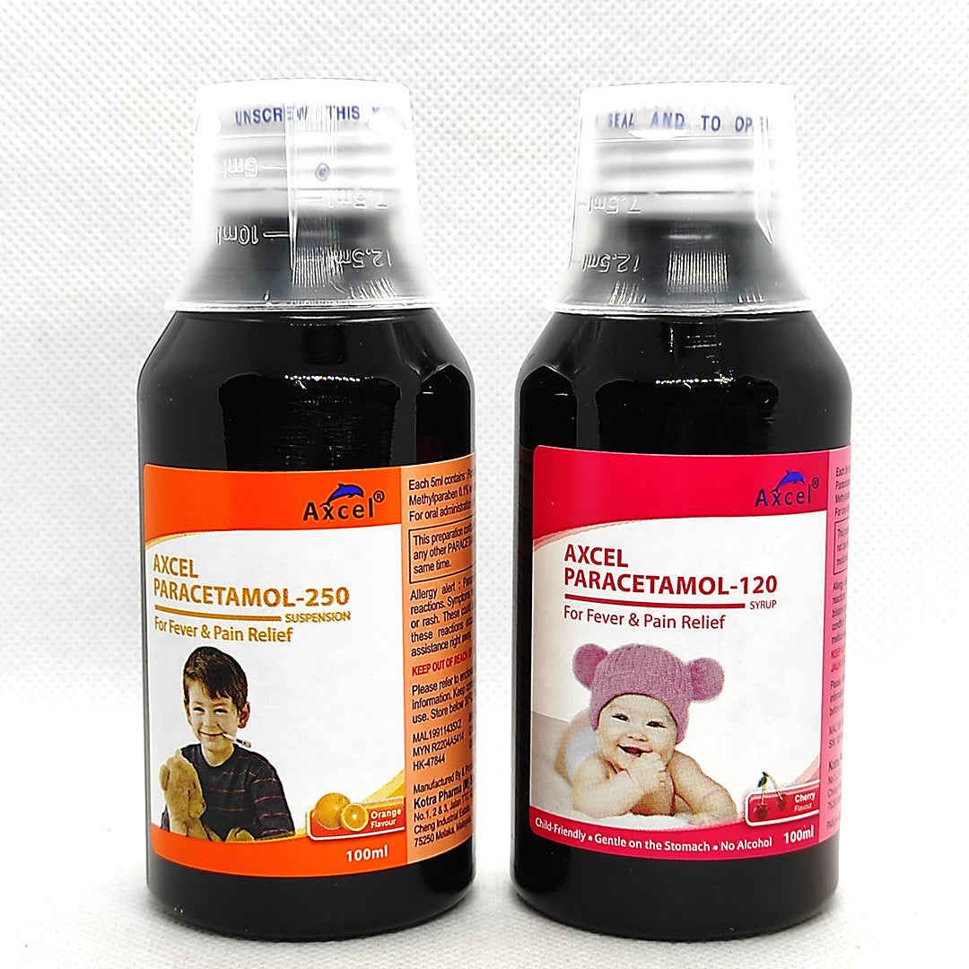 PARACETAMOL (AXCEL) PER 5ML SUSPENSION 100ML
