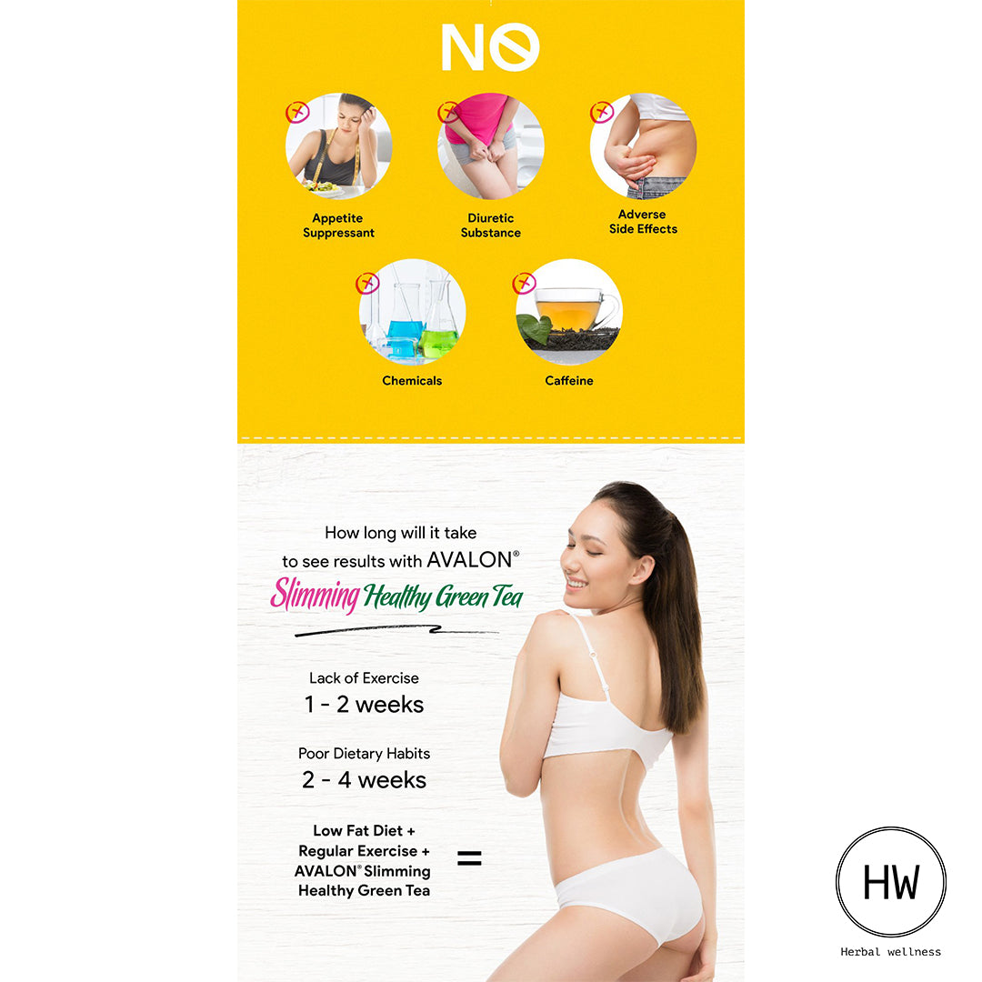 [ 2 Boxes ]AVALON Slimming Healthy Green Tea 2.5gx20 tea bags